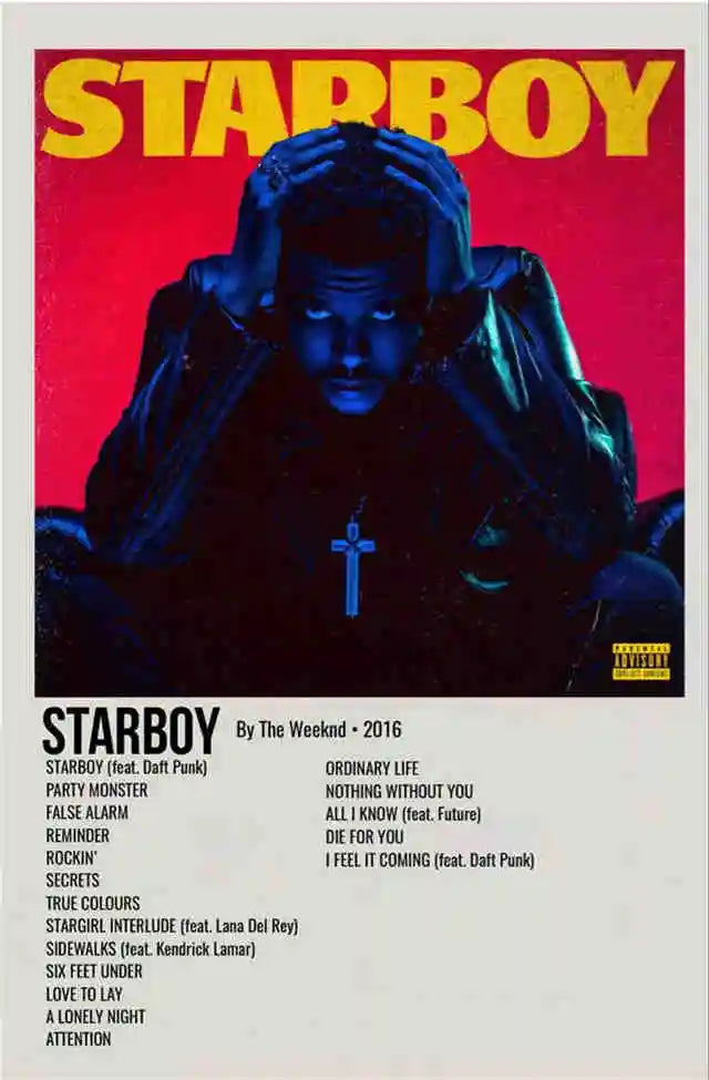 Rapper The Weeknd Retro Poster