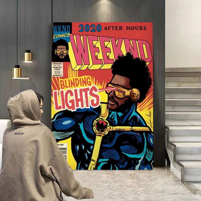 Rapper The Weeknd Retro Poster