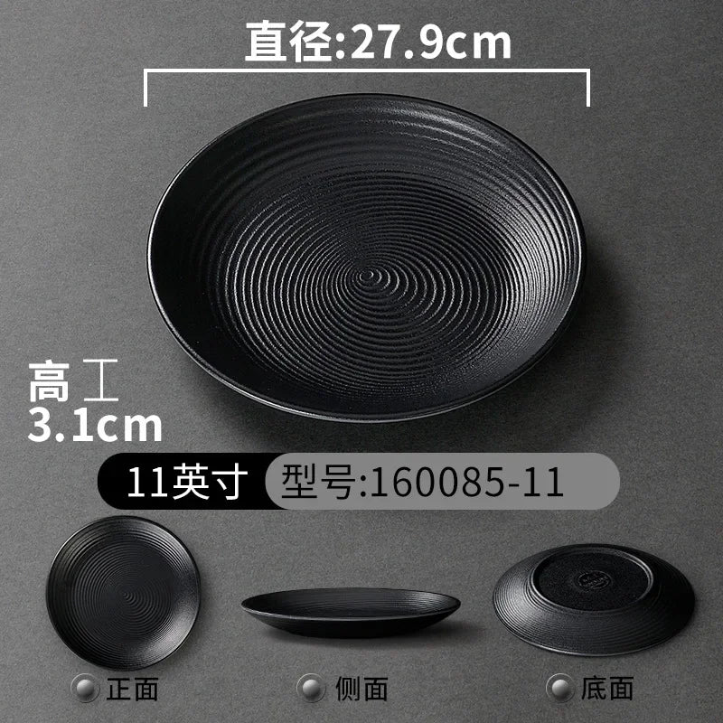 Western Style Ceramic Dish Round Plate