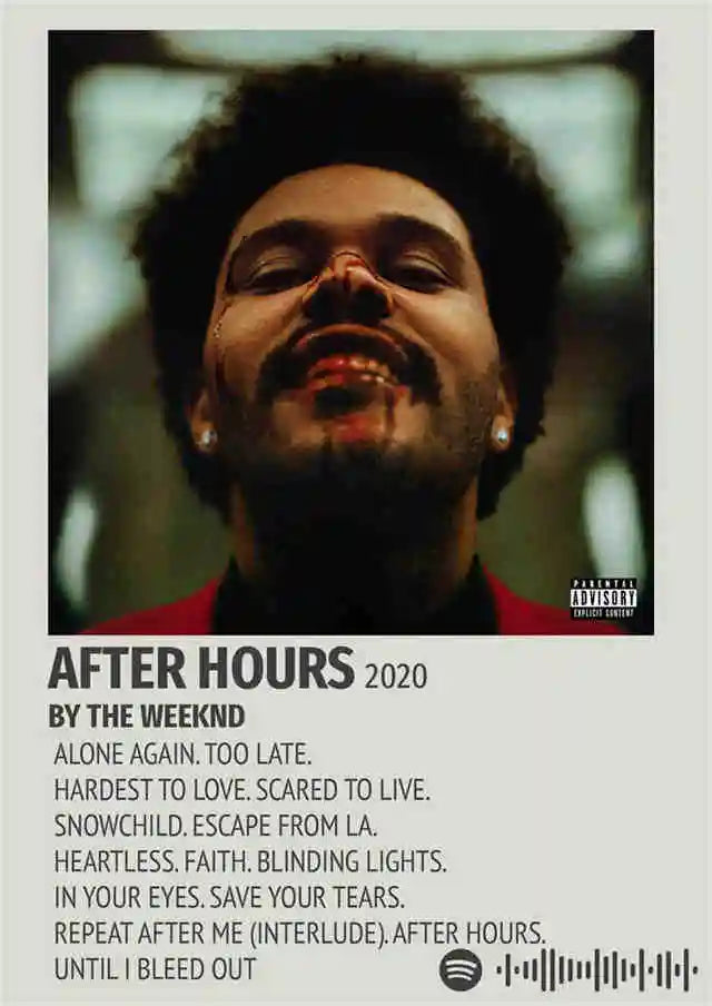 Rapper The Weeknd Retro Poster