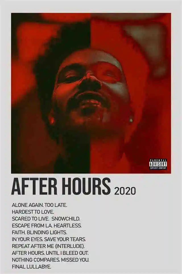 Rapper The Weeknd Retro Poster