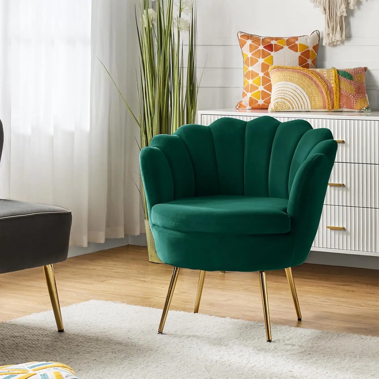 Unique Back Support Chairs with Gold Legs
