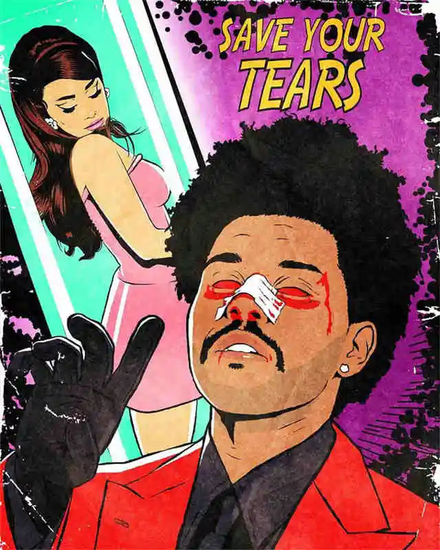 Rapper The Weeknd Retro Poster