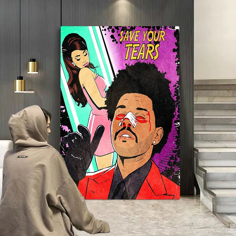Rapper The Weeknd Retro Poster