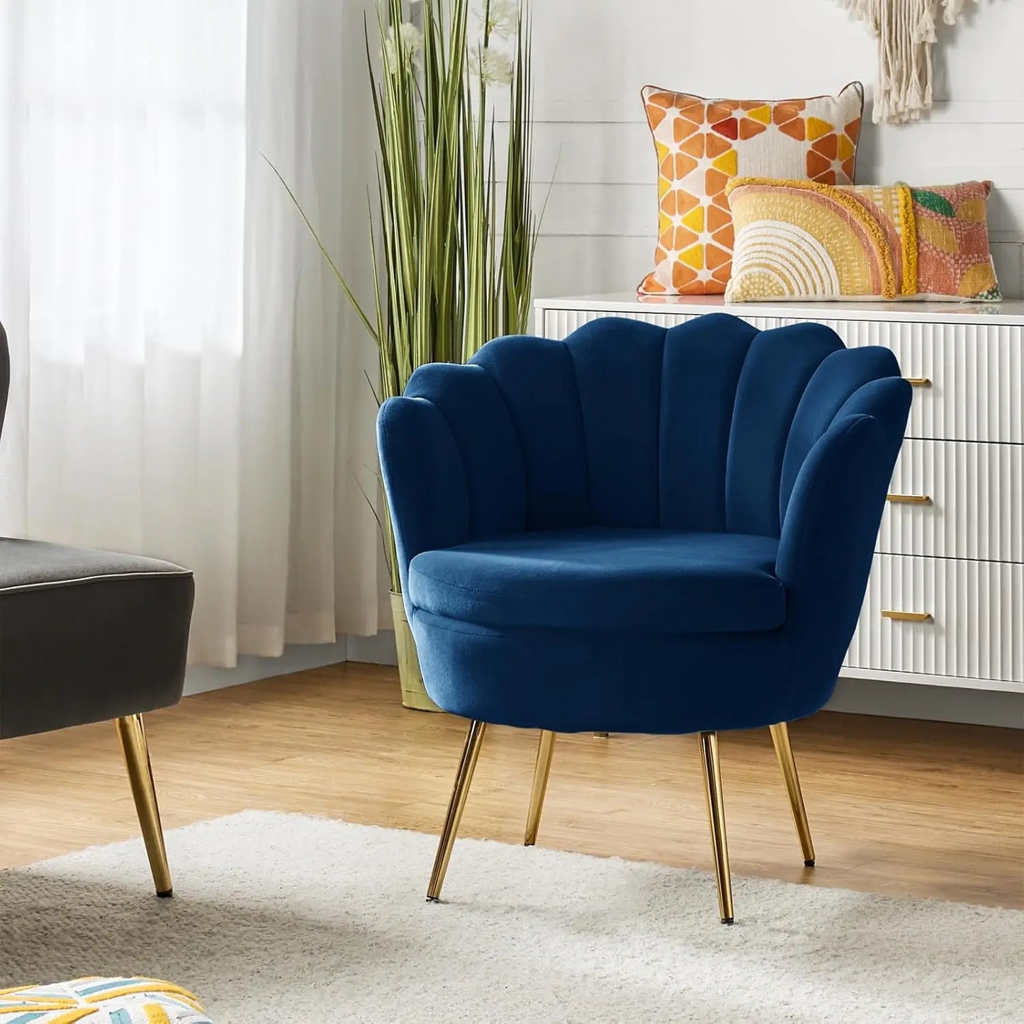 Unique Back Support Chairs with Gold Legs