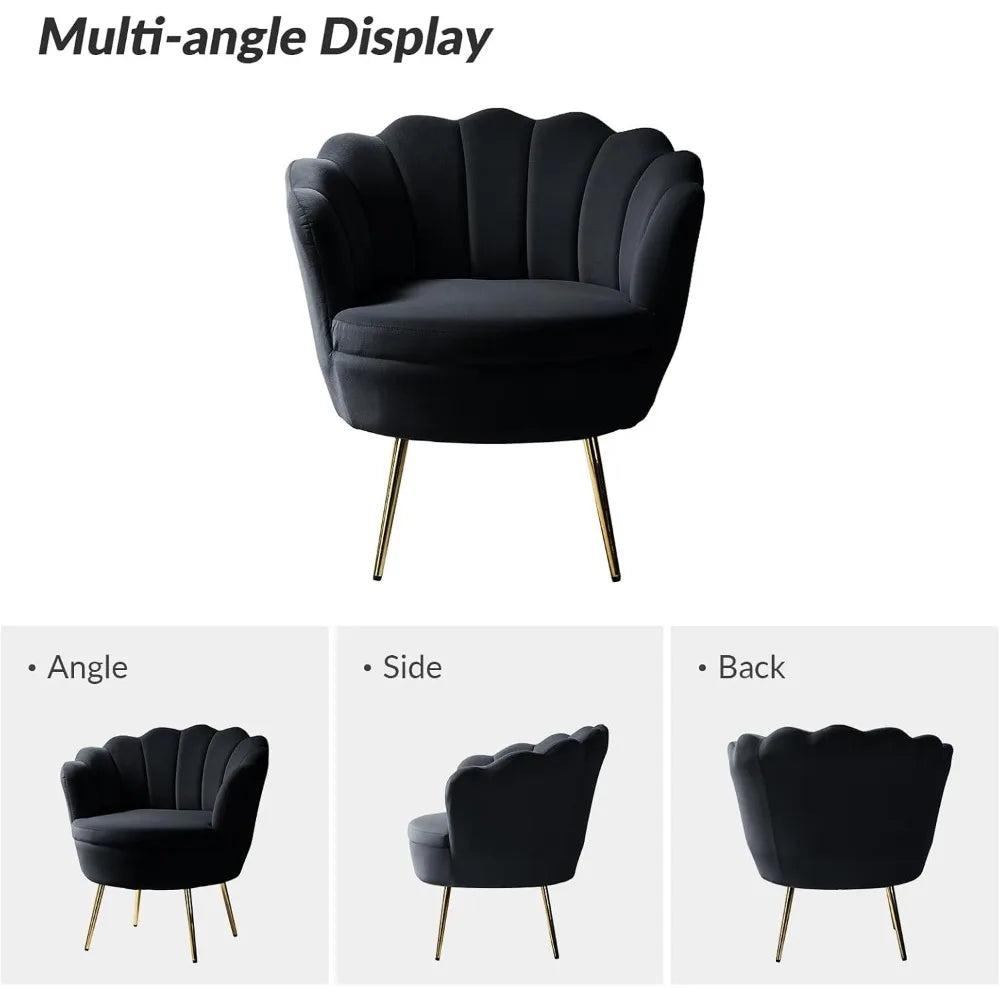 Unique Back Support Chairs with Gold Legs