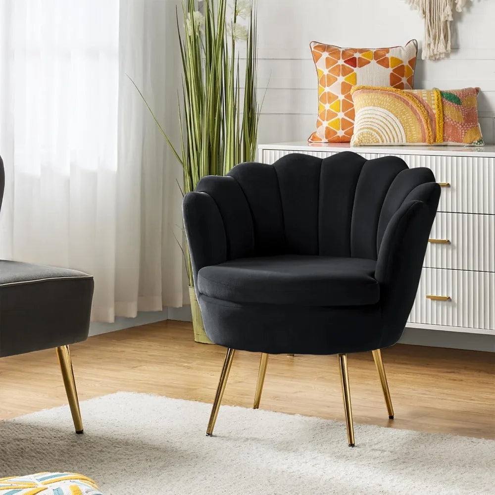 Unique Back Support Chairs with Gold Legs