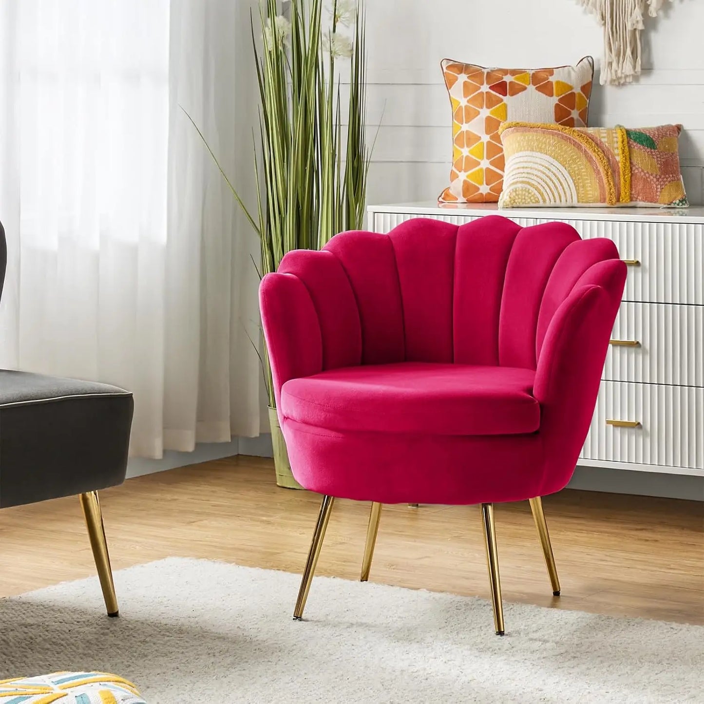Unique Back Support Chairs with Gold Legs