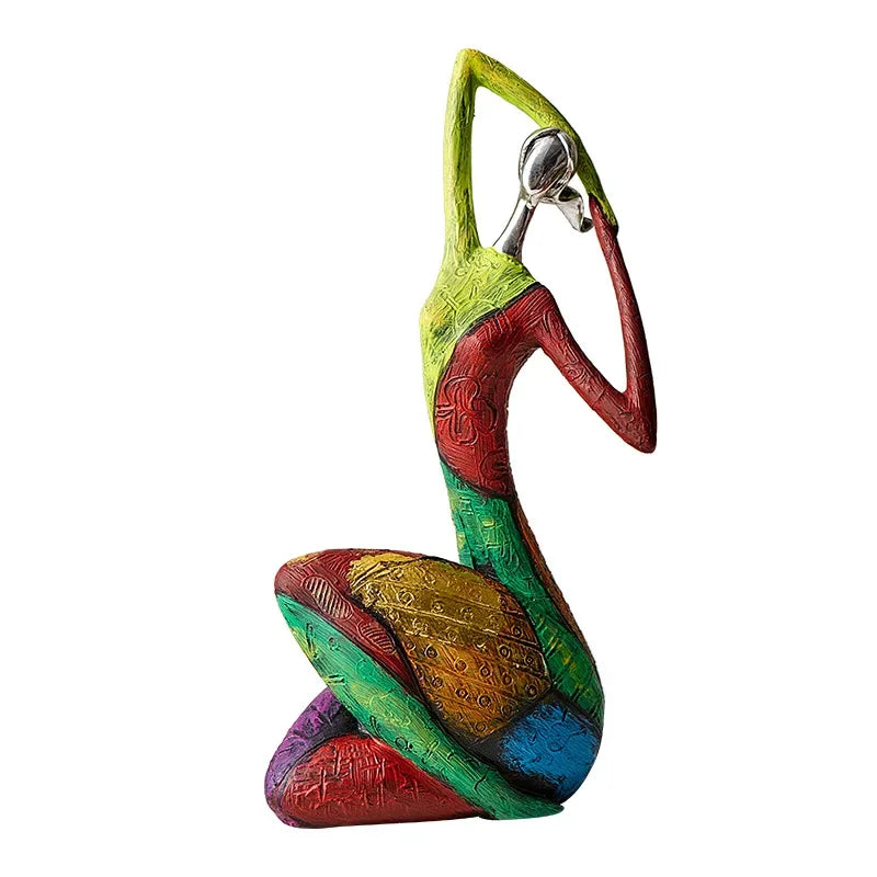 Colourful Woman Resin Statue