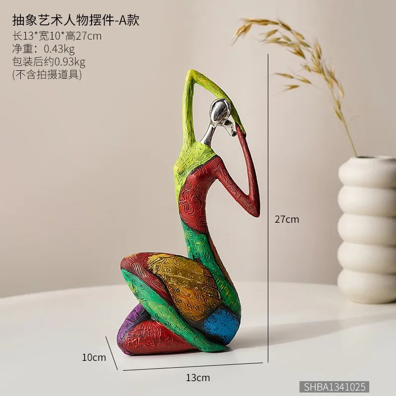 Colourful Woman Resin Statue