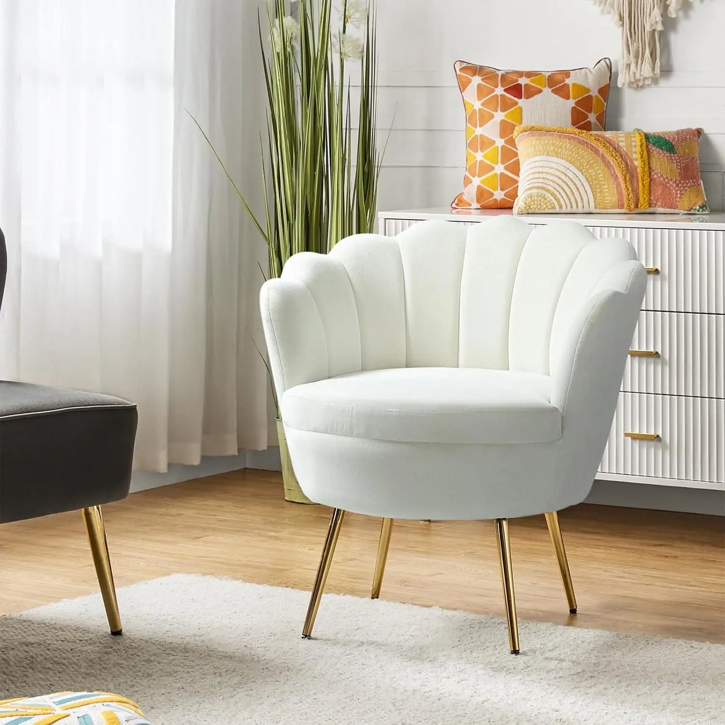 Unique Back Support Chairs with Gold Legs