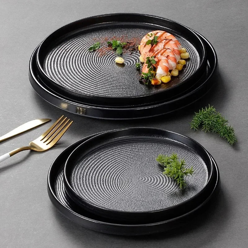 Western Style Ceramic Dish Round Plate