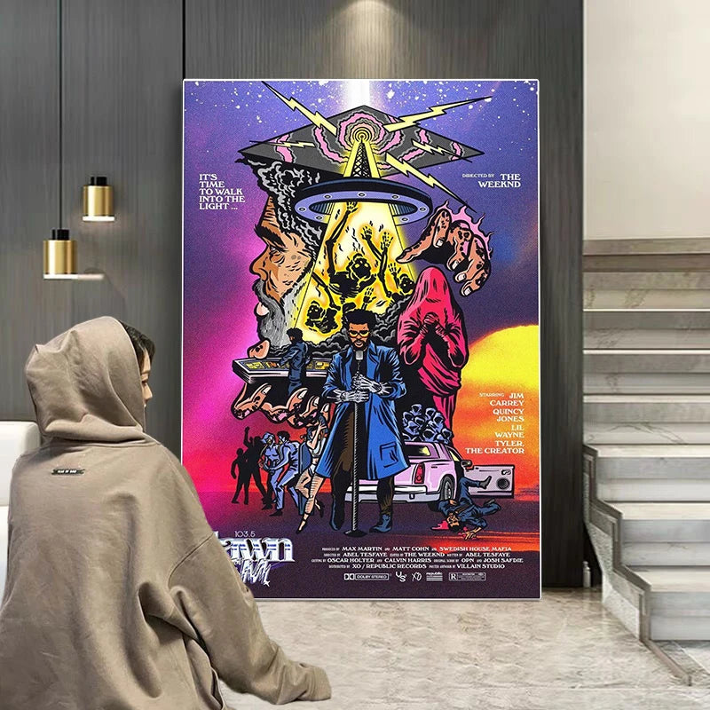 Rapper The Weeknd Retro Poster