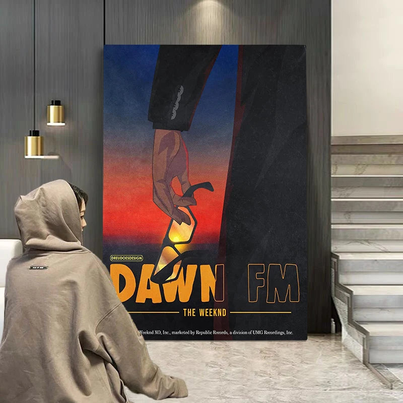 Rapper The Weeknd Retro Poster