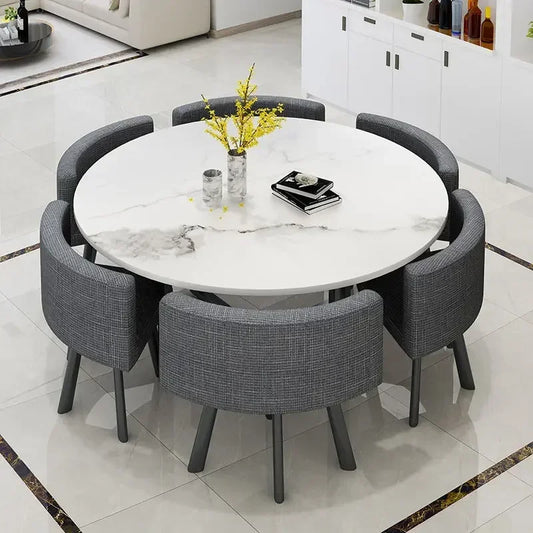 Simple Round Table and Chair Set