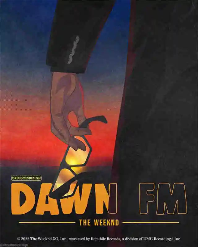 Rapper The Weeknd Retro Poster