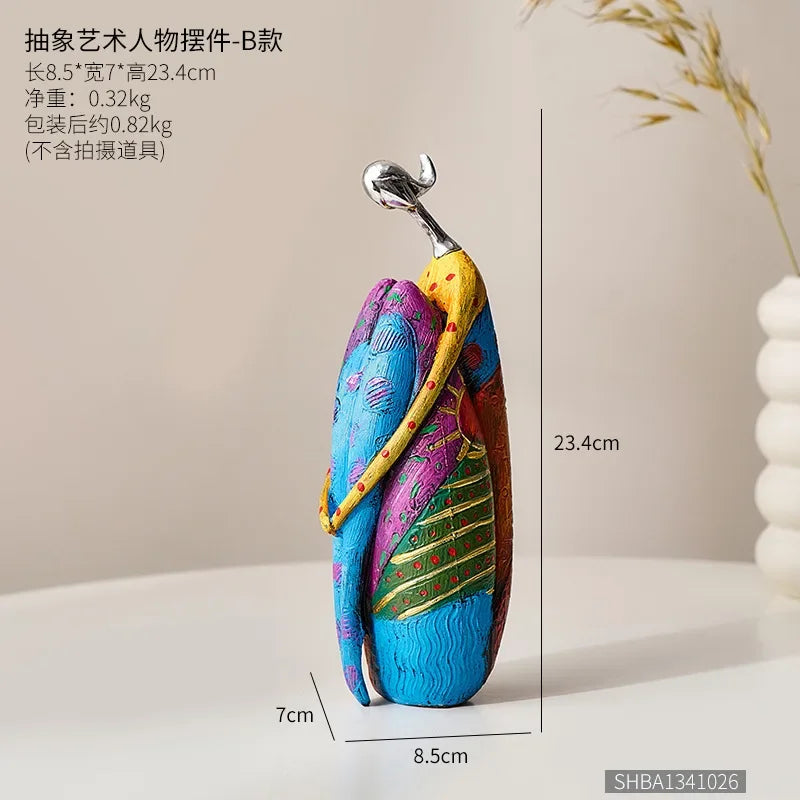 Colourful Woman Resin Statue
