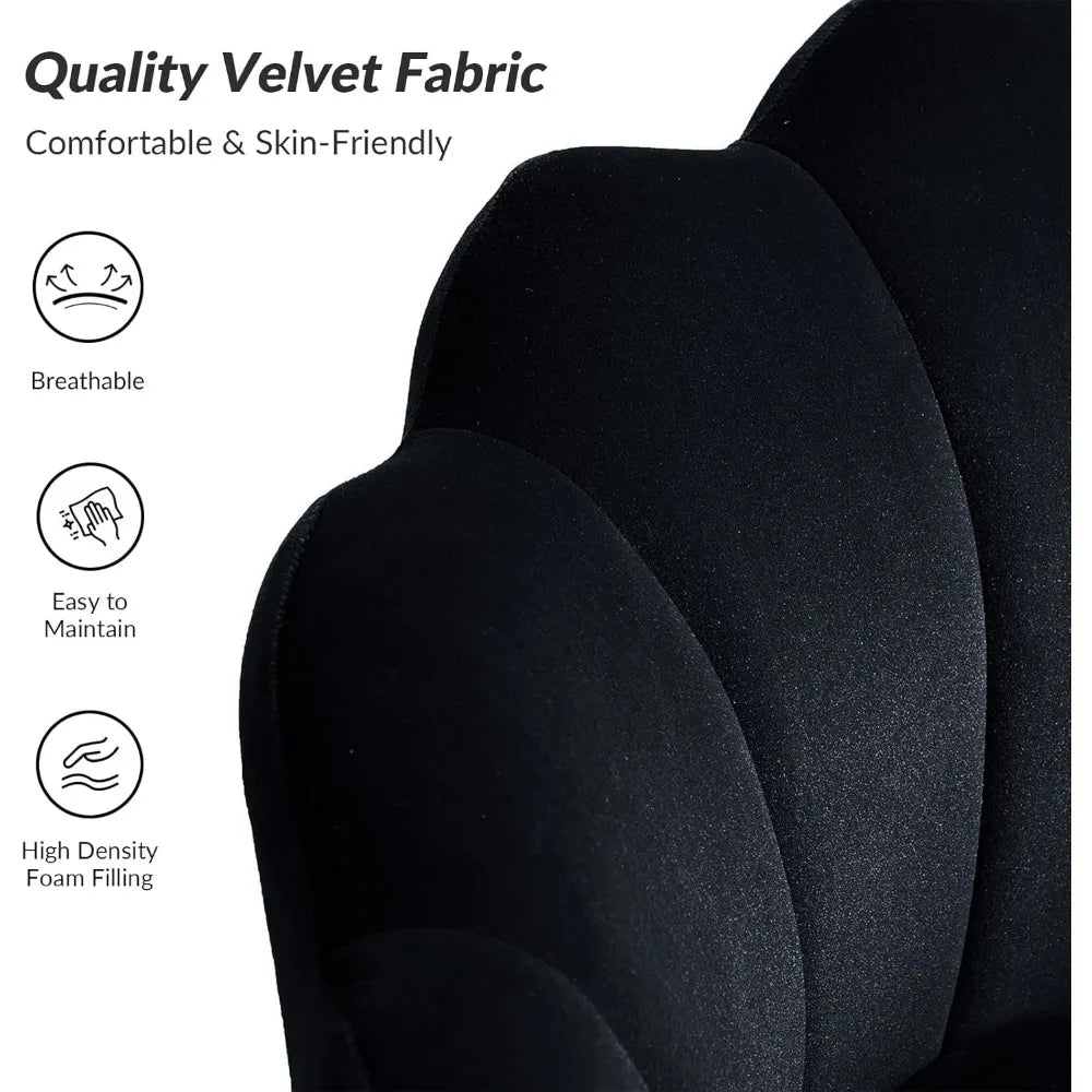 Unique Back Support Chairs with Gold Legs