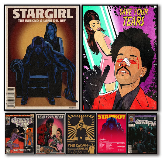 Rapper The Weeknd Retro Poster