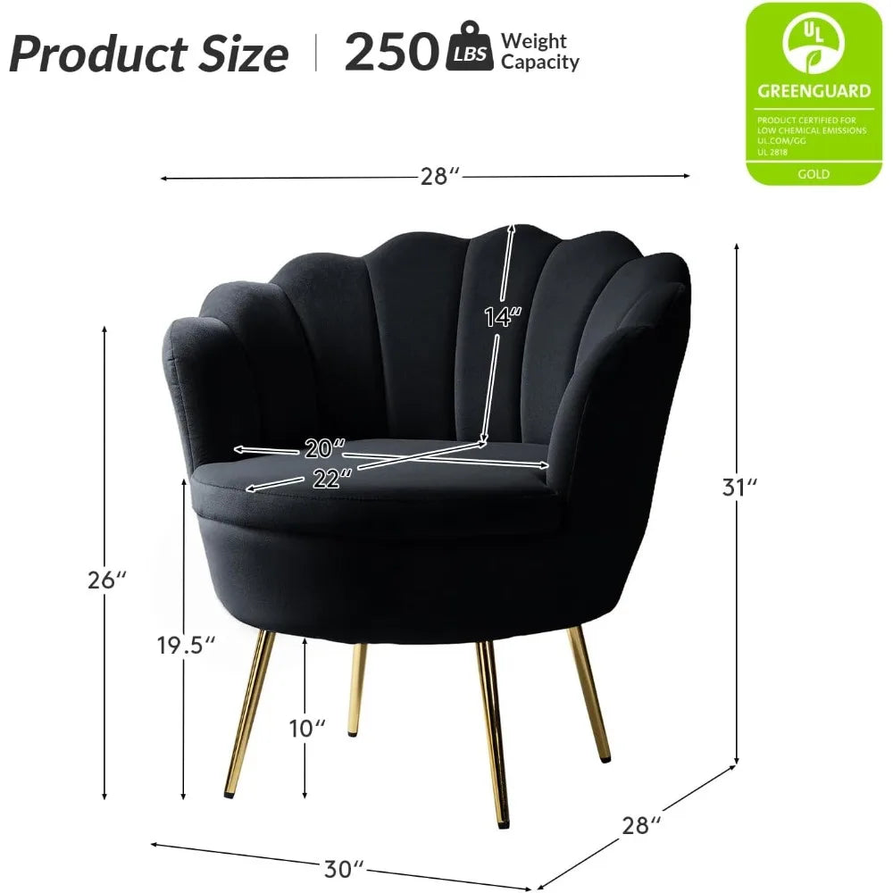 Unique Back Support Chairs with Gold Legs