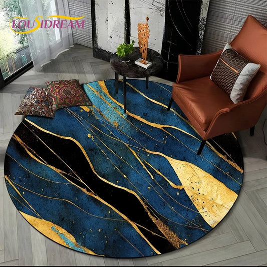 Elegant Marble Round Rug
