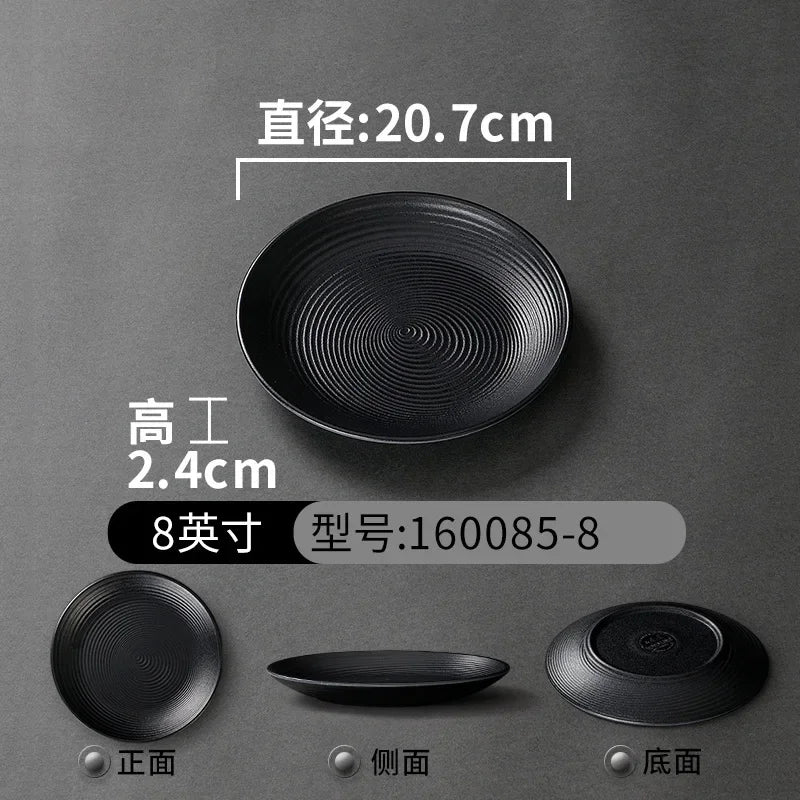 Western Style Ceramic Dish Round Plate