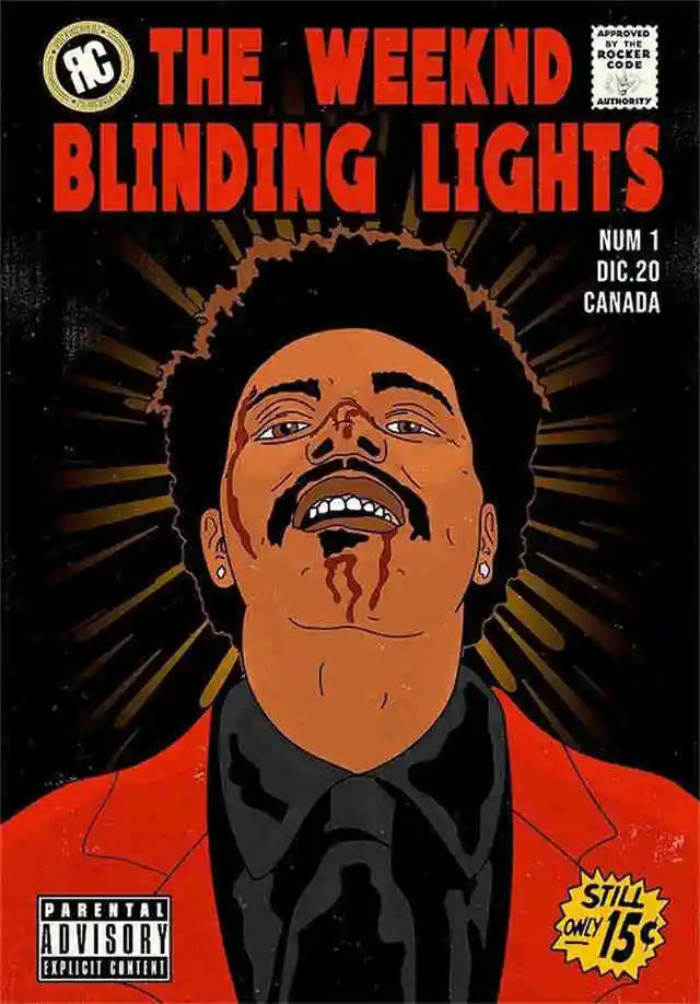 Rapper The Weeknd Retro Poster