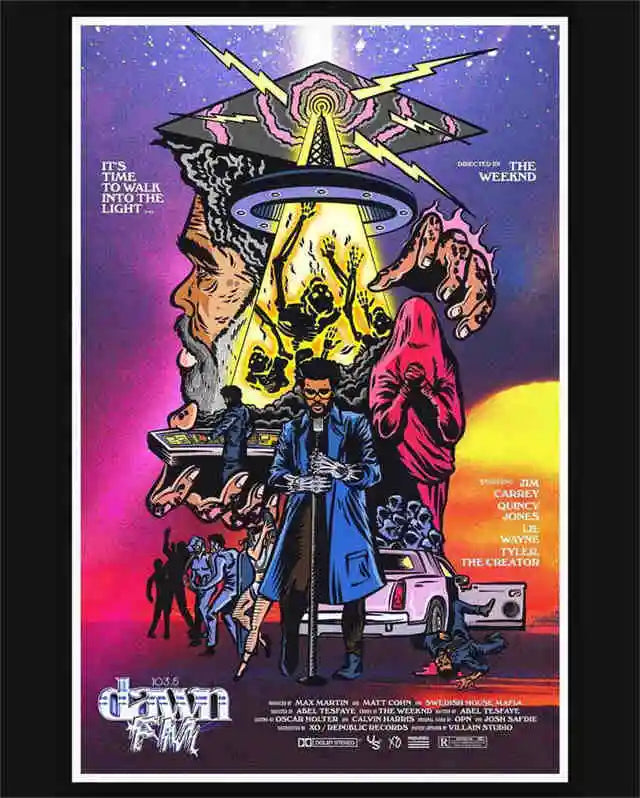 Rapper The Weeknd Retro Poster