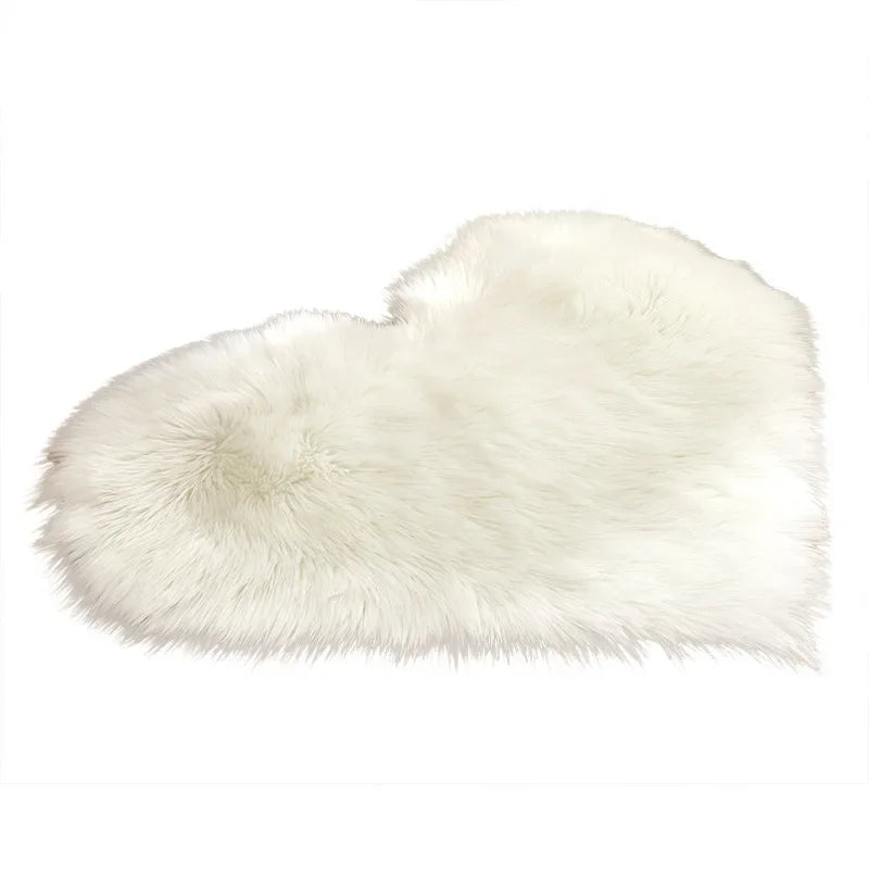 Heart Shaped Fluffy Rug
